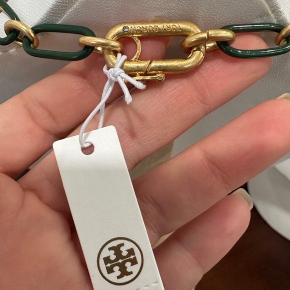 Tory Burch Gold and Green Necklace